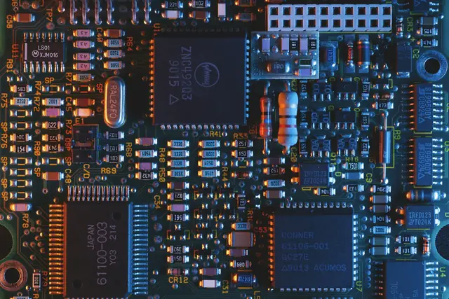 Circuito elettronico macro — logistica per elettronica e semiconduttori